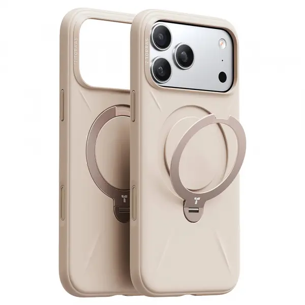 Husa MagSafe pentru Apple iPhone 17 Pro, Torras, QPRO Silicone, Aurie