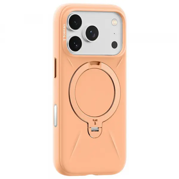 Husa MagSafe pentru Apple iPhone 17 Pro, Torras, QPRO Silicone, Portocalie