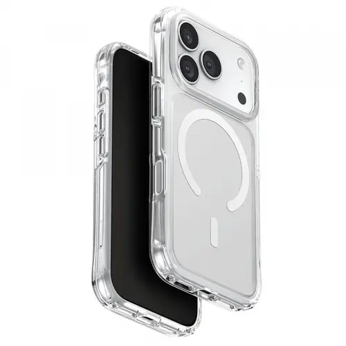 Husa MagSafe pentru Apple iPhone 17 Pro, UNIQ, LifePro Xtreme MagClick, Transparent