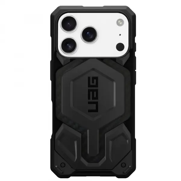 Husa MagSafe pentru Apple iPhone 17 Pro, Urban Armor Gear, Monarch Pro Carbon, Neagra