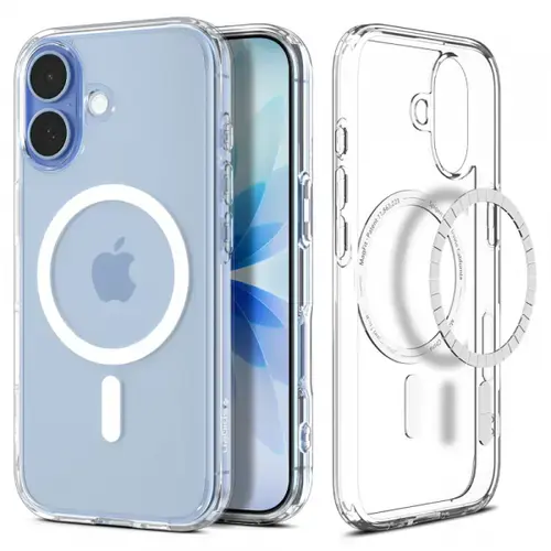 Husa MagSafe pentru Apple iPhone 17, Spigen, Ultra Hybrid, Alba