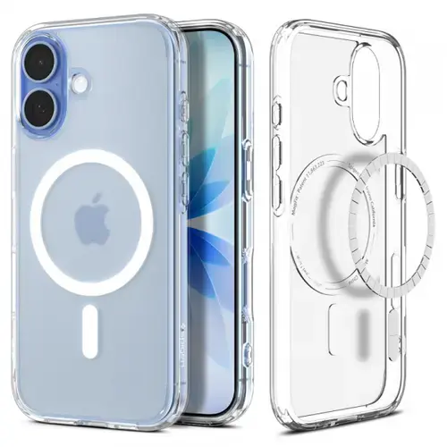 Husa MagSafe pentru Apple iPhone 17, Spigen, Ultra Hybrid, Alba Satinata
