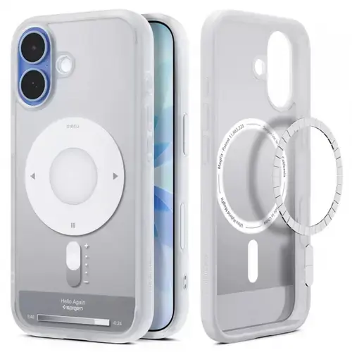 Husa MagSafe pentru Apple iPhone 17, Spigen, Ultra Hybrid Classic, Argintie