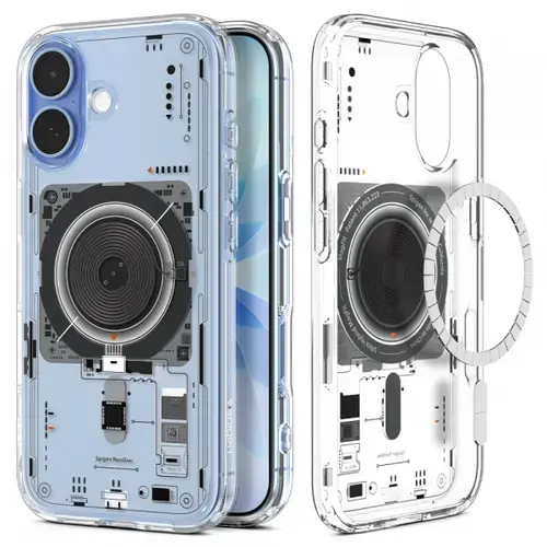 Husa MagSafe pentru Apple iPhone 17, Spigen, Ultra Hybrid Neo One, Transparenta