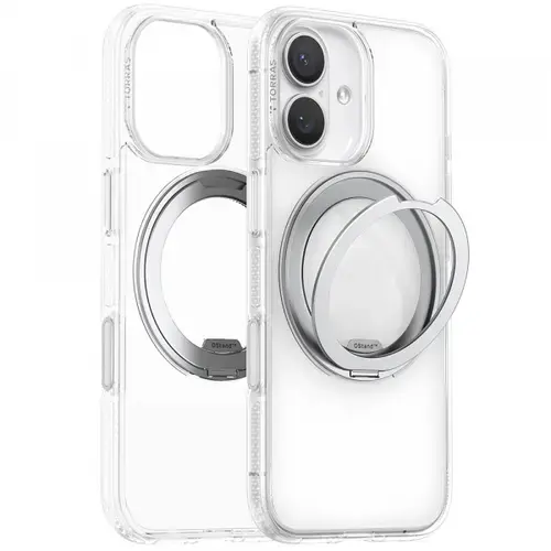 Husa MagSafe pentru Apple iPhone 17, Torras, Ostand R Fitness (Transparent)