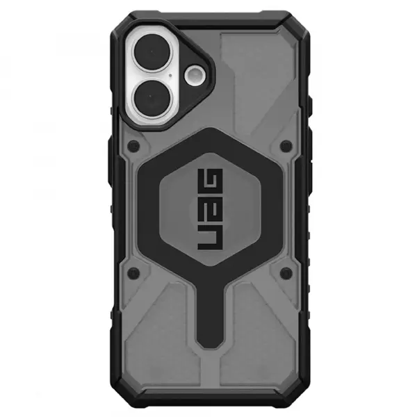 Husa MagSafe pentru Apple iPhone 17, Urban Armor Gear, Pathfinder Clear, Gri