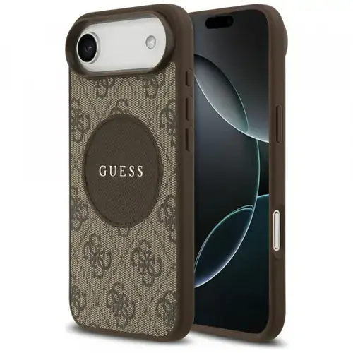 Husa MagSafe pentru Apple iPhone Air, Guess, 4G Circle Classic Logo, Maro