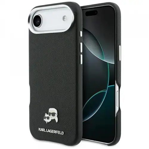 Husa MagSafe pentru Apple iPhone Air, Karl Lagerfeld, Karl & Choupette Head's Pin, Neagra