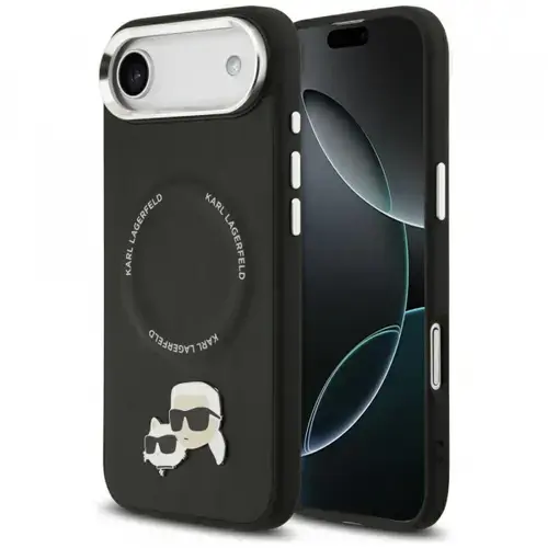 Husa MagSafe pentru Apple iPhone Air, Karl Lagerfeld, Karl & Choupette Pins, Neagra