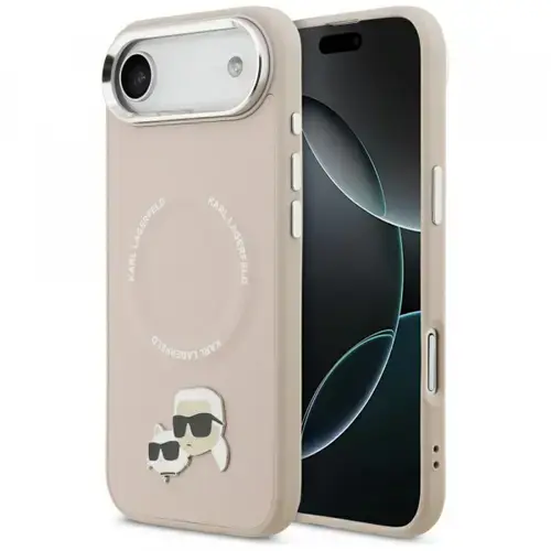Husa MagSafe pentru Apple iPhone Air, Karl Lagerfeld, Karl & Choupette Pins, Roz