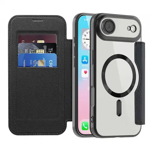Husa MagSafe pentru Apple iPhone Air Techsuit SmartMag Book (Negru)
