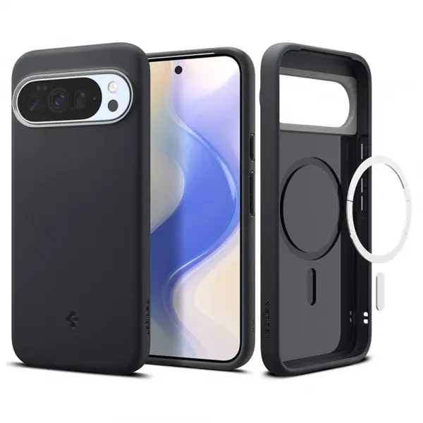 Husa MagSafe pentru Google Pixel 10 Pro XL, Spigen, Caseology Nano Pop, Neagra ACS09736