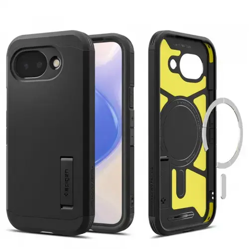 Husa MagSafe pentru Google Pixel 10a, Spigen, Tough Armor, Neagra