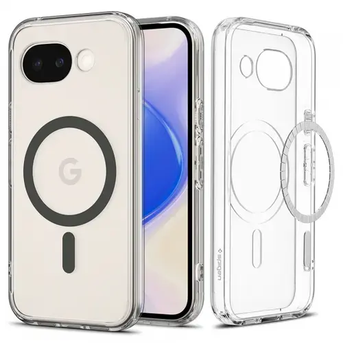 Husa MagSafe pentru Google Pixel 10a, Spigen, Ultra Hybrid, Transparenta Gri