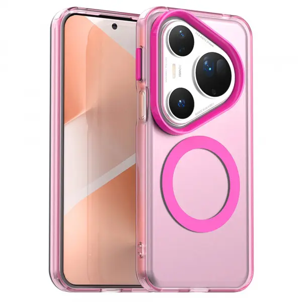 Husa MagSafe pentru Huawei Pura 80 Ultra, Techsuit, CandyCase, Roz