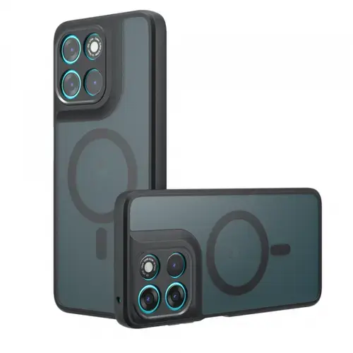 Husa MagSafe pentru Motorola Moto G77 / G67, Techsuit, PureFrost, Neagra