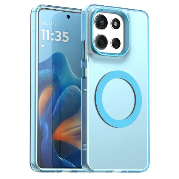 Husa MagSafe pentru Motorola Moto G86, Techsuit, CandyCase, Albastra