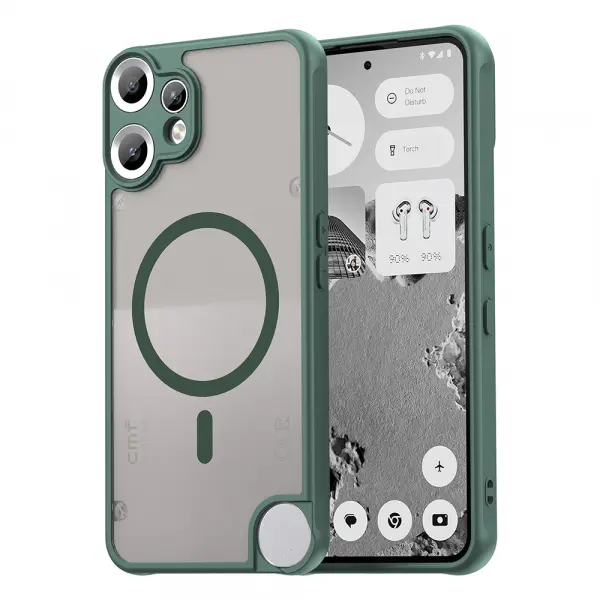 Husa MagSafe pentru Nothing CMF Phone 2 Pro, Techsuit, HaloFrost II, Verde