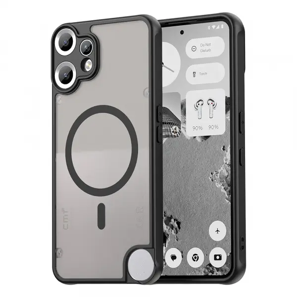 Husa MagSafe pentru Nothing CMF Phone 2 Pro, Techsuit, HaloFrost II, Neagra