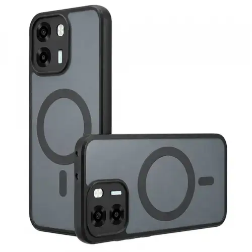 Husa MagSafe pentru Oppo A6 4G, Techsuit, PureFrost, Negru