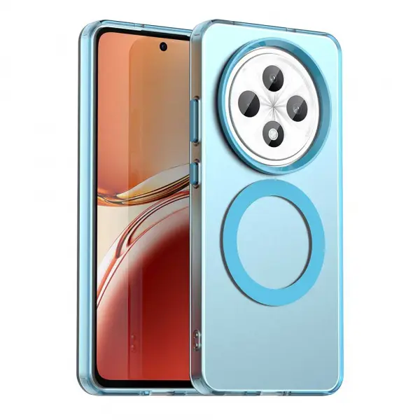 Husa MagSafe pentru Oppo Reno12 FS 5G / Reno12 FS 4G / Reno12 F 4G / Reno12 F, Techsuit, CandyCase, Albastra
