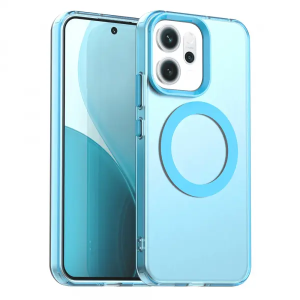 Husa MagSafe pentru Oppo Reno14, Techsuit, CandyCase, Albastra
