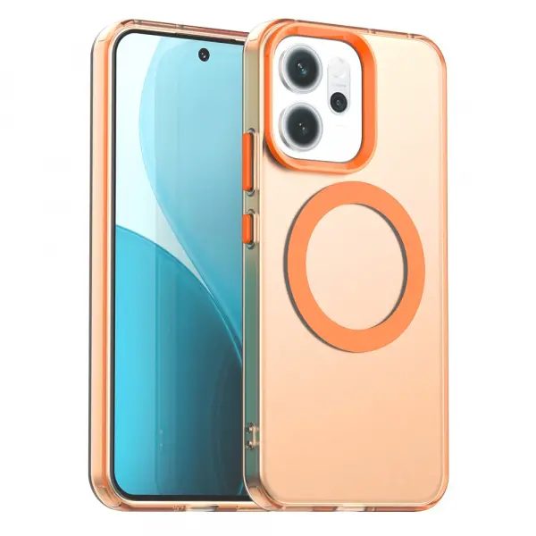 Husa MagSafe pentru Oppo Reno14, Techsuit, CandyCase, Portocalie