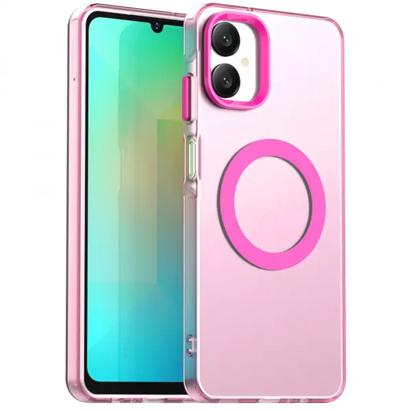 Husa MagSafe pentru Samsung Galaxy A06 A065, Techsuit, CandyCase, Roz