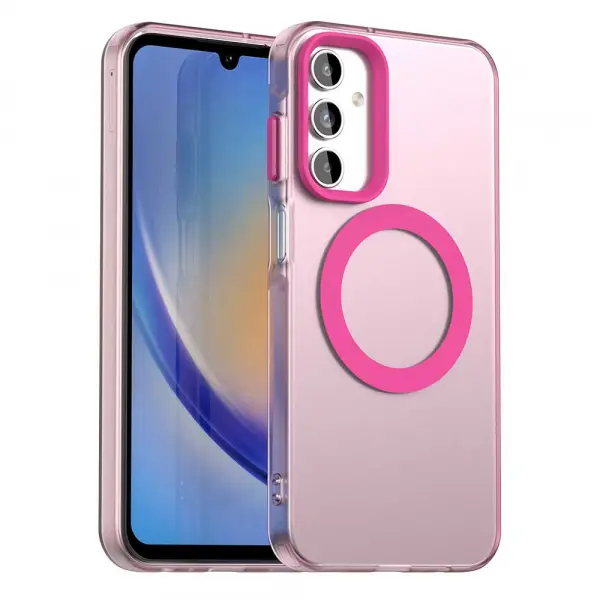 Husa MagSafe pentru Samsung Galaxy A15 5G A156 / A15 A155, Techsuit, CandyCase, Roz