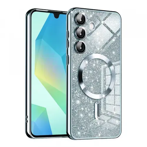 Husa MagSafe pentru Samsung Galaxy A16 5G A166 / A16 4G A165, Techsuit, Luxury Glitter, Bleu