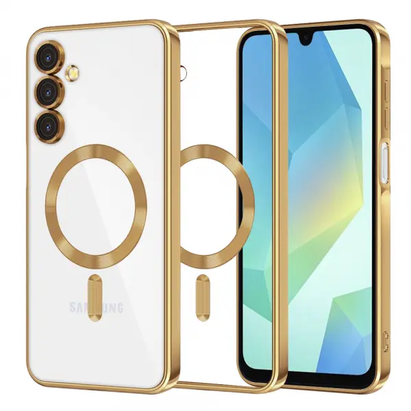 Husa MagSafe pentru Samsung Galaxy A16 5G A166 / A16 4G A165, Techsuit, Luxury Crystal, Aurie