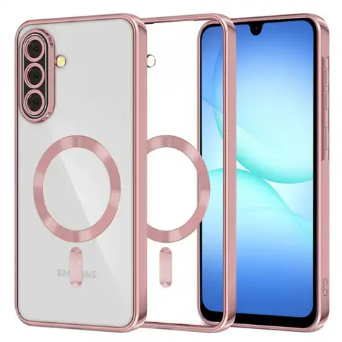 Husa MagSafe pentru Samsung Galaxy A17 4G / A17 5G, Techsuit, Luxury Crystal, Roz