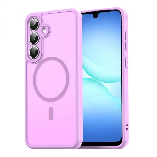 Husa MagSafe pentru Samsung Galaxy A17 5G, Techsuit, HaloFrost II, Roz