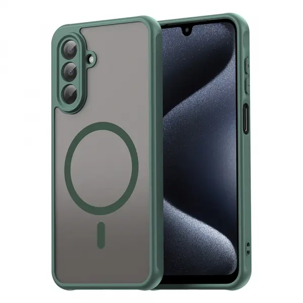 Husa MagSafe pentru Samsung Galaxy A17 5G, Techsuit, HaloFrost II, Verde
