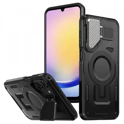Husa MagSafe pentru Samsung Galaxy A25 A256, Techsuit, CamVault, Neagra