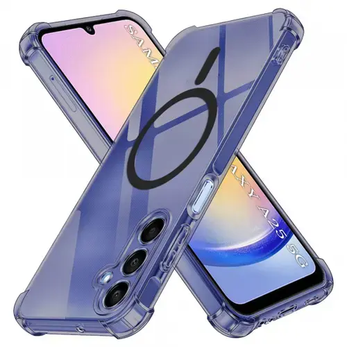Husa MagSafe pentru Samsung Galaxy A25 A256, Techsuit, Shockproof Clear, Neagra