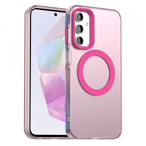 Husa MagSafe pentru Samsung Galaxy A35 5G A356, Techsuit, CandyCase, Roz