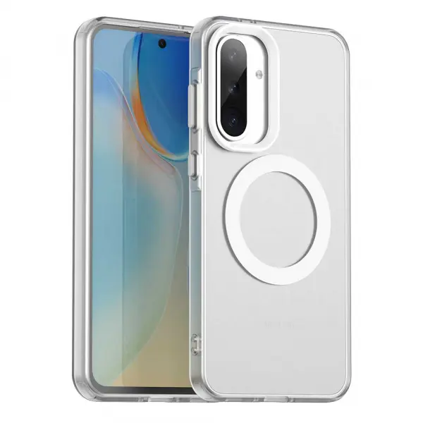 Husa MagSafe pentru Samsung Galaxy A36 A366, Techsuit, CandyCase, Alba