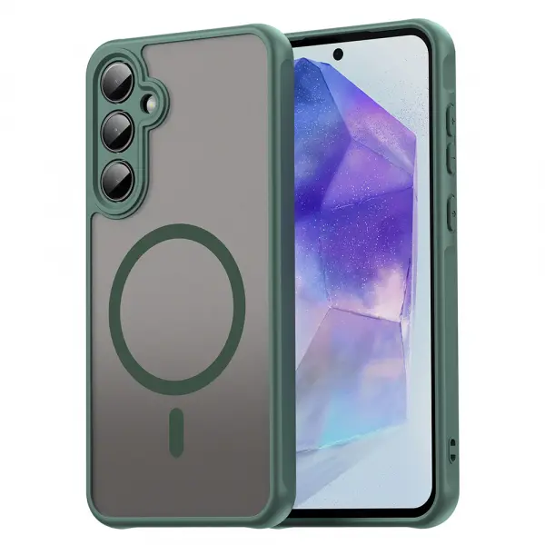 Husa MagSafe pentru Samsung Galaxy A55 5G A556, Techsuit, HaloFrost II, Verde