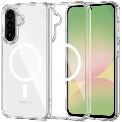 Husa MagSafe pentru Samsung Galaxy A56 A566, Tech-Protect, Flexair Hybrid, Transparenta