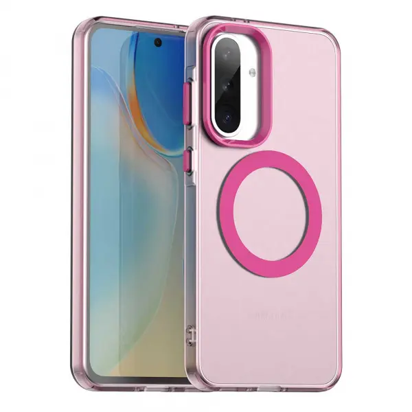 Husa MagSafe pentru Samsung Galaxy A56 A566, Techsuit, CandyCase, Roz