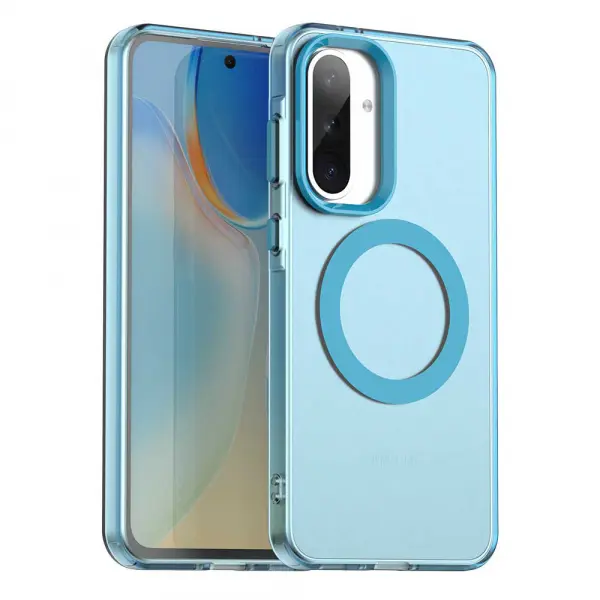 Husa MagSafe pentru Samsung Galaxy A56 A566, Techsuit, CandyCase, Albastra