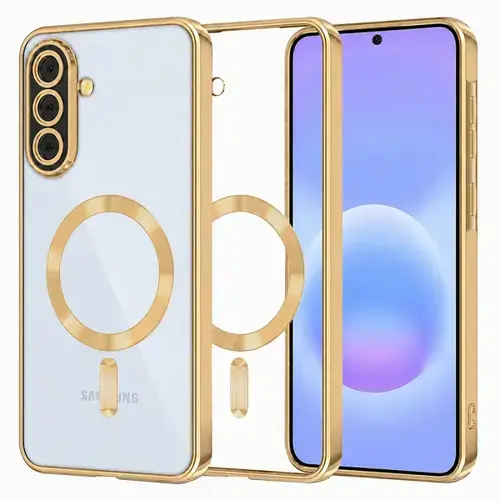 Husa MagSafe pentru Samsung Galaxy A57 5G, Techsuit, Luxury Crystal, Aurie
