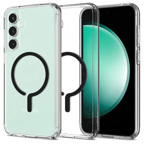 Husa MagSafe pentru Samsung Galaxy S23 FE S711, Spigen, Ultra Hybrid OneTap Ring, Transparenta