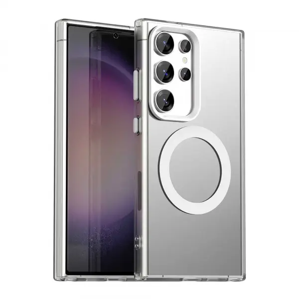 Husa MagSafe pentru Samsung Galaxy S23 Ultra S918, Techsuit, CandyCase, Alba