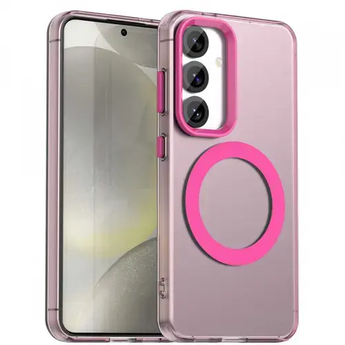 Husa MagSafe pentru Samsung Galaxy S24 FE S721, Techsuit, CandyCase, Roz