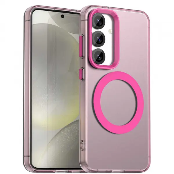Husa MagSafe pentru Samsung Galaxy S25 S931 / S24 S921, Techsuit, CandyCase, Roz