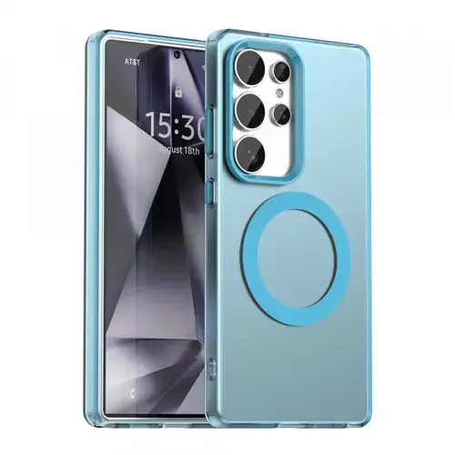 Husa MagSafe pentru Samsung Galaxy S25 Ultra S938, Techsuit, CandyCase, Albastra