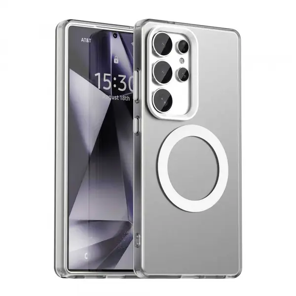 Husa MagSafe pentru Samsung Galaxy S25 Ultra S938, Techsuit, CandyCase, Alba