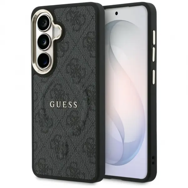 Husa MagSafe pentru Samsung Galaxy S26 Plus S947, Guess, 4G Embossed Ring, Neagra
